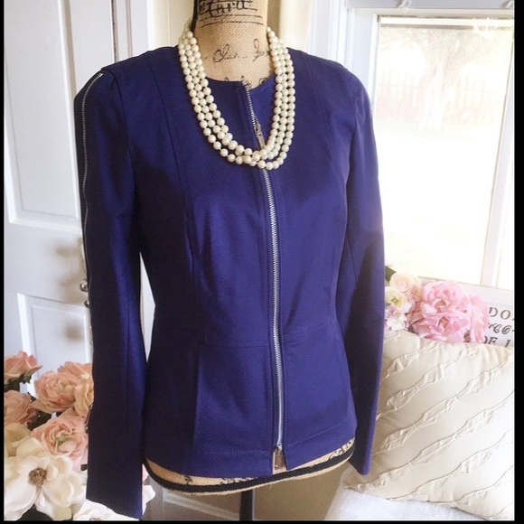 • NWT • $498 WORTH NY Purple Moon Scuba Style Jacket - Picture 3 of 16